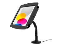 Compulocks iPad Air 10.9" (4-5th Gen) Space Enclosure Flex Arm Mount - Monteringssæt (indelukke, fleksibel armmontering) - for tablet - stander - låsbar - aluminiumsindelukke - sort - skærmstørrelse: 10.9" - vægmonterbar, overflademonterbar, på disk - for Apple 10.9-inch iPad Air (4. generation, 5. generation) 159B109IPDSB