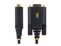 StarTech.com 6.6ft (2m) USB to Serial Adapter Cable, COM Retention, RS232 - USB / serielkabel - USB (han) til DB-9 (han) kan skrues - 2 m - robust, formet - sort 1P6FFC-USB-SERIAL