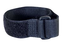 C2G Hook-and-Loop - Burrebånd - 28 cm - sort (pakke med 12) 88130