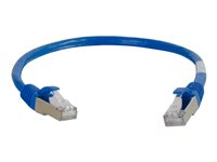 C2G Cat5e Booted Shielded (STP) Network Patch Cable - Patchkabel - RJ-45 (han) til RJ-45 (han) - 2 m - STP - CAT 5e - formet - blå 83771
