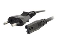 C2G Non-Polarised Power Cord - Strømkabel - power IEC 60320 C7 til power CEE 7/7 (han) - AC 250 V - 3 m - formet - sort - Europa 80618