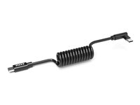 PORT Connect - USB-kabel - 24 pin USB-C (han) lige til 24 pin USB-C (han) vinklet - 70 cm - fjederkabel, USB Power Delivery (65 W) (pakke med 10) 900064/10