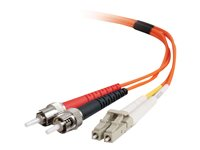 C2G LC-ST 50/125 OM2 Duplex Multimode PVC Fiber Optic Cable (LSZH) - Netværkskabel - ST multimodus (han) til LC multimodus (han) - 1 m. - fiberoptik - duplex - 50 / 125 my - OM2 - halogenfri - orange 85492