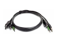 StarTech.com - Kabel til tastatur / video / mus (KVM) - TAA-kompatibel - USB Type A, 3,5 mm audiostik, DisplayPort (han) til USB Type B, 3,5 mm audiostik, DisplayPort (han) - 1.8 m SKDPMMKVM10-TAA