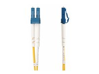 StarTech.com 5m (15ft) LC to SC (UPC) OS2 Single Mode Duplex Fiber Optic Cable, 9/125µm, Laser Optimized, 10G, Bend Insensitive, Low Insertion Loss - LSZH Fiber Patch Cord (SMLCSC-OS2-5M) - Patchkabel - LC/UPC enkelttilstand (han) til SC/UPC enkelttilstand (han) - 5 m. - 2 mm - fiberoptik - duplex - 9 / 125 micron - OS1/OS2 - halogenfri, passiv, op til 10 Gbps datatransferhastighed - gul SMLCSC-OS2-5M