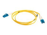 C2G LC-LC 9/125 OS1 Duplex Singlemode PVC Fiber Optic Cable (LSZH) - Patchkabel - LC enkelttilstand (han) til LC enkelttilstand (han) - 1 m. - fiberoptik - duplex - 9 / 125 micron - OS1 - halogenfri - gul 85604