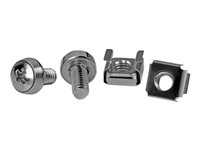 StarTech.com M6 Screws and Cage Nuts - 50 Pack - M6 Mounting Screws and Cage Nuts for Server Rack and Cabinet - Silver (CABSCREWM62B) - Skruer og møtrikker for rack - for P/N: RACK-21U-20-WALL-OA, RACK-24U-20-WALL-OA, RK12OD2, SHELF-2U-20-CENTER-V CABSCREWM6