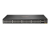 HPE Aruba 6300F - Switch - L3 - Administreret - 48 x 10/100/1000 + 4 x 1 Gigabit/10 Gigabit/25 Gigabit/50 Gigabit SFP56 (uplink/stacking) - front og side til ryg - monterbar på stativ JL667A