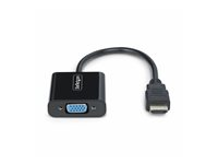 StarTech.com HDMI to VGA Adapter, 1080p, Active Video Converter - Videoadapter - HDMI han til HD-15 (VGA) hun - 18.95 cm - sort - 1080p support, aktiv, busdrevet HD2VGAE3