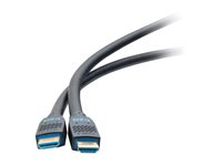 C2G 75ft (22.9m) C2G Performance Series Ultra Flexible Active High Speed HDMI Cable - 4K 30Hz In-Wall, CMG (FT4) Rated - High Speed - HDMI-kabel - HDMI han til HDMI han - 22.9 m - sort - aktiv, Ensrettet, 4K30 Hz support C2G10385