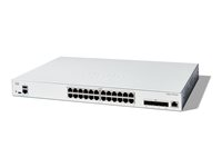 Cisco Catalyst 1300-24XT - Switch - L3 - smart - 24 x 10 Gigabit Ethernet + 4 x combo 10 Gigabit SFP+/RJ-45 - monterbar på stativ - Genproduceret C1300-24XT-RF