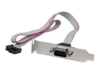 StarTech.com 1 Port 16in DB9 Serial Port BRacket to 10 Pin Header - Low Profile - low profile DB9 Header - DB9 bRacket (PLATE9M16LP) - Seriel-panel - DB-9 (han) til 10-PIN IDC (hun) - 40.6 cm - grå PLATE9M16LP