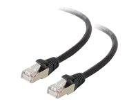 C2G Cat5e Booted Shielded (STP) Network Patch Cable - Patchkabel - RJ-45 (han) til RJ-45 (han) - 1 m - STP - CAT 5e - formet - sort 83850