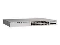 Cisco Catalyst 9200L - Network Essentials - switch - L3 - 24 x 10/100/1000 (PoE+) + 4 x 10 Gigabit SFP+ (uplink) - monterbar på stativ - PoE+ (740 W) C9200L-24P-4X-E