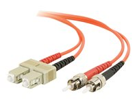C2G SC-ST 50/125 OM2 Duplex Multimode PVC Fiber Optic Cable (LSZH) - Netværkskabel - SC multimodus (han) til ST multimodus (han) - 3 m. - fiberoptik - duplex - 50 / 125 my - OM2 - halogenfri - orange 85482