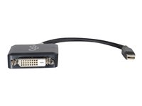 C2G 20cm Mini DisplayPort to DVI Adapter - Thunderbolt to Single Link DVI-D Converter M/F - Black - DisplayPort kabel - Mini DisplayPort (han) til DVI-D (hun) - 20 cm - sort 84311