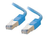 C2G Cat5e Booted Shielded (STP) Network Patch Cable - Patchkabel - RJ-45 (han) til RJ-45 (han) - 15 m - STP - CAT 5e - formet - blå 83776