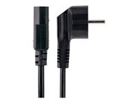 StarTech.com 3m (10ft) Computer Power Cord, 18AWG, EU Schuko to C13 Power Cord, 10A 250V, Black Replacement AC Cord, TV/Monitor Power Cable, Schuko CEE 7/7 to IEC 60320 C13 Power Cord - PC Power Supply Cable (713E-3M-POWER-CORD) - Strømkabel - power CEE 7/7 (P) vinklet til power IEC 60320 C13 - AC 250 V - 10 A - 3 m - formet - sort 713E-3M-POWER-CORD