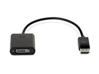 HP DisplayPort to DVI Adapter - DisplayPort adapter - DisplayPort (han) til DVI-D (hun) - sort - for ProBook 64X G4, 650 G4, 650 G5; ZBook 14 G2, 14u G4, 15 G2, 15u G2, 15u G3, 15u G4, 17 G3 F7W96AA