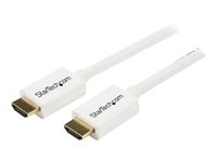 StarTech.com 3m/10 ft CL3 Rated HDMI Cable with Ethernet, In Wall Rated HDMI Cable 4K 30Hz, UHD High Speed HDMI Cable 10.2 Gbps Bandwidth, 4K Ultra HD HDMI 1.4 Video / Display Cable, 30AWG - Long White HDMI Cable - HDMI-kabel - HDMI han til HDMI han - 3 m - dobbelt afskærmet - hvid HD3MM3MW
