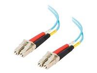 C2G LC-LC 10Gb 50/125 OM3 Duplex Multimode PVC Fiber Optic Cable (LSZH) - Netværkskabel - LC multimodus (han) til LC multimodus (han) - 20 m - 20 m. - fiberoptik - duplex - 50 / 125 my - OM3 - halogenfri - akvamarin 85556