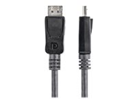 StarTech.com 1m DisplayPort 1.2 Cable with Latches M/M DisplayPort 4k - DisplayPort kabel - DisplayPort (han) til DisplayPort (han) - 1 m - haspet - sort DISPL1M