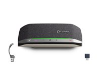 Poly Sync 20+M - Smart højttalertelefon - Bluetooth - kablet, trådløs - USB-A, USB-C - sort - Certified for Microsoft Teams B95VLAA#AC3