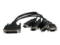 StarTech.com 4 Port PCI Express RS232 Serial Adapter Card - Single-Lane PCI Express - Breakout Cable - RS232 Extension - PCIe Serial Card (PEX4S553B) - Seriel adapter - PCIe - RS-232 x 4 PEX4S553B