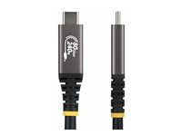 StarTech.com - USB-kabel - 24 pin USB-C (han) til 24 pin USB-C (han) - USB4 / Thunderbolt / DisplayPort 2.1 - 1.51 m - 4K120 Hz support, 8K60 Hz support, forlænget strømrækkevidde (EPR), Power Delivery 3.1 support - sort CC150CM80GUSB4CABLE