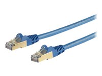 StarTech.com 7m CAT6A Ethernet Cable, 10 Gigabit Shielded Snagless RJ45 100W PoE Patch Cord, CAT 6A 10GbE STP Network Cable w/Strain Relief, Blue, Fluke Tested/UL Certified Wiring/TIA - Category 6A - 26AWG (6ASPAT7MBL) - Patchkabel - RJ-45 (han) til RJ-45 (han) - 7 m - STP - CAT 6a - formet, knastfri - blå 6ASPAT7MBL