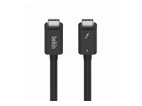 Belkin CONNECT - Thunderbolt kabel - 24 pin USB-C (han) omvendelig til 24 pin USB-C (han) omvendelig - Thunderbolt 4 - 2 m - aktiv, USB Power Delivery (100 W) - for P/N: INC006TTSGY INZ002BT2MBK