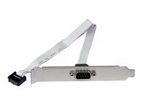 StarTech.com 16in (40cm) 9 Pin Serial Male to 10 Pin Motherboard Header Slot Plate - motherboard Serial Port Adapter (PLATE9M16) - Seriel-panel - DB-9 (han) til 10-PIN IDC (hun) - 41 cm - grå PLATE9M16