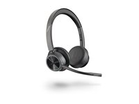 Poly Voyager 4320 - Voyager 4300 UC series - headset - på øret - Bluetooth - trådløs, kablet - USB-A - sort - Certified for Microsoft Teams, Zoom Certified 76U49AA