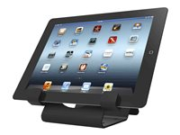 Compulocks Universal Tablet Holder with Coiled Cable Lock - Stativ - for tablet - låsbar - højglansaluminium - sort - skrivebord CL12CUTHBB