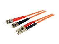 StarTech.com 1m Fiber Optic Cable - Multimode Duplex 62.5/125 - LSZH - LC/ST - OM1 - LC to ST Fiber Patch Cable (FIBLCST1) - Patchkabel - LC multimodus (han) til ST multimodus (han) - 1 m - 1 m. - fiberoptik - duplex - 62,5 / 125 my - orange FIBLCST1