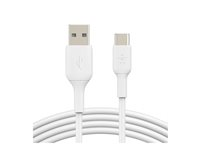 Belkin BoostCharge - USB-kabel - USB-C (han) til USB (han) - 2 m - hvid CAB001BT2MWH
