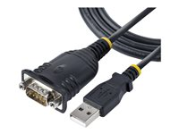 StarTech.com 3ft (1m) USB to Serial Cable, DB9 Male RS232 to USB Converter, USB to Serial Adapter for PLC/Printer/Scanner/Network Switches, USB to COM Port Adapter - Prolific IC, Automatic Handshake, Windows/macOS (1P3FP-USB-SERIAL) - Serielt kabel - DB-9 (han) kan skrues til USB (han) - 1 m 1P3FP-USB-SERIAL