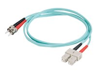 C2G SC-ST 10Gb 50/125 OM3 Duplex Multimode PVC Fiber Optic Cable (LSZH) - Netværkskabel - ST multimodus (han) til SC multimodus (han) - 10 m. - fiberoptik - duplex - 50 / 125 my - OM3 - halogenfri - akvamarin 85527