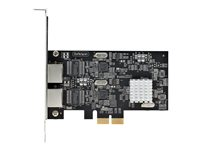 StarTech.com 2-Port 2.5Gbps NBASE-T PCIe Network Card, Intel I225-V, Dual-Port Computer Network Card, Multi-Gigabit NIC, PCI Express Server LAN Card, Desktop Ethernet Interface - Netværksadapter - PCIe 2.0 x2 lavprofil - 10M/100M/1G/2,5 Gigabit Ethernet x 2 - sort PR22GI-NETWORK-CARD