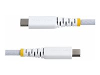 StarTech.com - USB-kabel - USB-C (han) til USB-C (han) - USB 2.0 - 3 A - 15 cm - USB Power Delivery (60W), Power Delivery 2.0 support, robust, lige - hvid USB2CC15CMNCBRWH