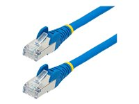 StarTech.com 3m CAT6a Ethernet Cable - Blue - Low Smoke Zero Halogen (LSZH) - 10GbE 500MHz 100W PoE++ Snagless RJ-45 w/Strain Reliefs S/FTP Network Patch Cord - Patchkabel - RJ-45 (han) til RJ-45 (han) - 3 m - S/FTP - CAT 6a - IEEE 802.3bt - knastfri, strenget, formet, halogenfri - blå NLBL-3M-CAT6A-PATCH