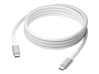 dbramante1928 re-charge it - USB-kabel - USB-C (han) til USB-C (han) - 2 m - flettet kabel, op til 100W opladningsstyrke - hvid CB20CCWH7237