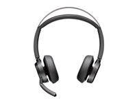 Poly Voyager Focus 2 - Headset - på øret - Bluetooth - trådløs - aktiv støjfjerning - USB-C via Bluetooth adapter - sort - Zoom Certified 9T9J3AA#AC3