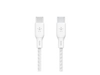 Belkin BoostCharge - USB-kabel - USB-C (han) til USB-C (han) - 3 m - hvid CAB014BT3MWH