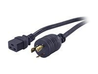 APC - Strømkabel - IEC 60320 C19 til NEMA L6-20 (han) - 3.7 m - sort - for P/N: SMT3000I-AR, SMT3000R2I-AR, SRT10KXLTW, SRT3000XLTW, SRT6KXLTW, SRT8KXLJ AP9871