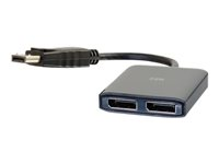 C2G DisplayPort 1.2 to Dual DisplayPort MST Hub - Video-/audiosplitter - 2 x DisplayPort - desktop 84291