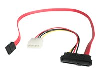 StarTech.com 18in SAS 29 Pin to SATA Cable with LP4 Power - 18in SAS 29 pin to SATA Cable - 18in SFF 8482 to SATA (SAS729PW18) - ATA/SAS-kabel - 4-PIN intern strøm, 29 pin intern SAS (SFF-8482) til SATA (R) - 46 cm - rød - for P/N: DRW150SASBK SAS729PW18