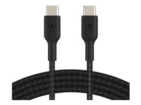 Belkin BoostCharge - USB-kabel - USB-C (han) til USB-C (han) - 2 m - sort CAB004BT2MBK