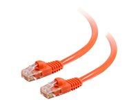 C2G Cat5e Booted Unshielded (UTP) Network Patch Cable - Patchkabel - RJ-45 (han) til RJ-45 (han) - 1.5 m - UTP - CAT 5e - formet, knastfri, strenget - orange 83604