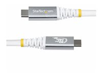 StarTech.com - USB-kabel - 24 pin USB-C (han) til 24 pin USB-C (han) - USB4 / Thunderbolt / DisplayPort 2.1 - 51.33 cm - 4K120 Hz support, 8K60 Hz support, forlænget strømrækkevidde (EPR), Power Delivery 3.1 support - hvid CC50CM80GUSB4CABLEW